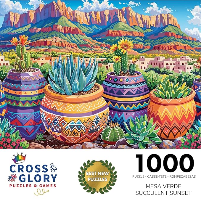 Mesa Verde Succulent Sunset - 1000 Piece Jigsaw Puzzle