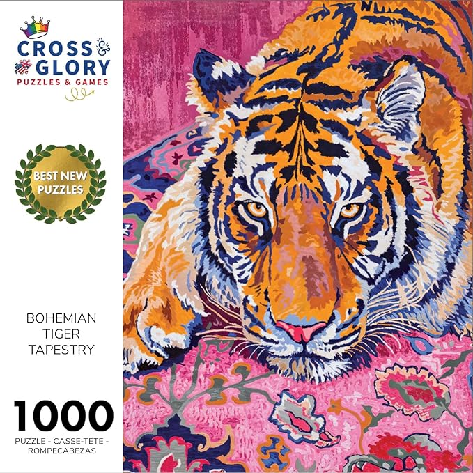 Bohemian Tiger Tapestry - 1000 Piece Jigsaw Puzzle