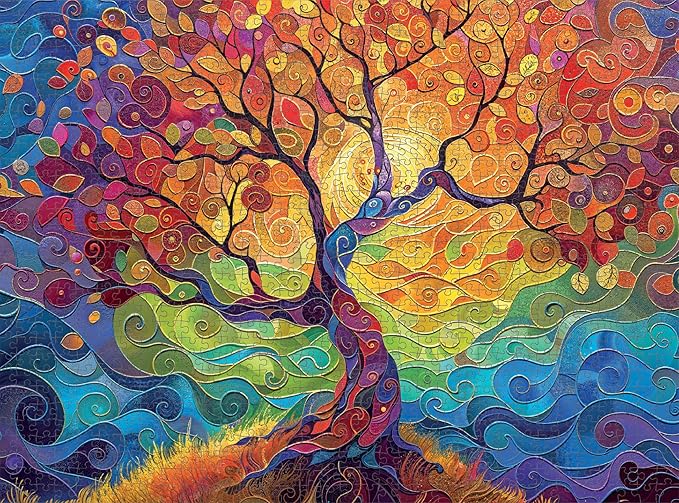 Vibrant Tree of Life - 1000 Piece Jigsaw Puzzle