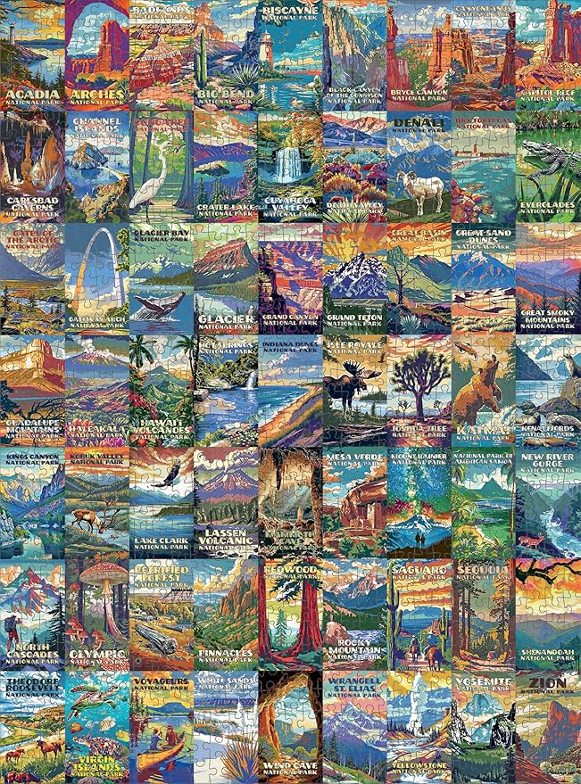 Grand Tour of America's National Parks - 1000 Piece Jigsaw Puzzle