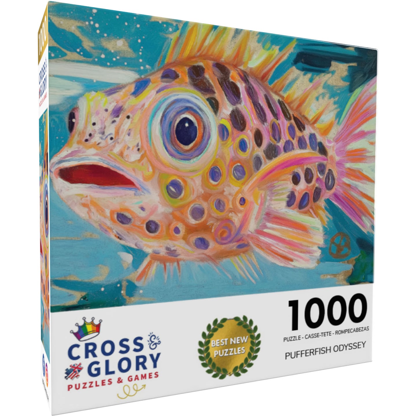 Pufferfish Odyssey: A Deep Sea Masterpiece - 1000 Piece Jigsaw Puzzle