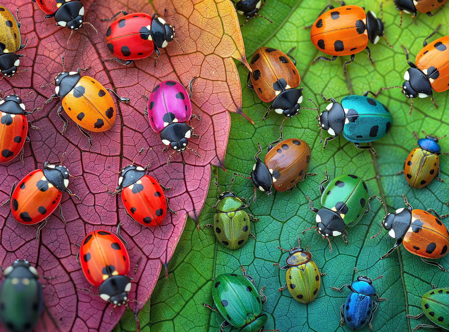 The Ladybug Rainbow - 1000 Piece Jigsaw Puzzle