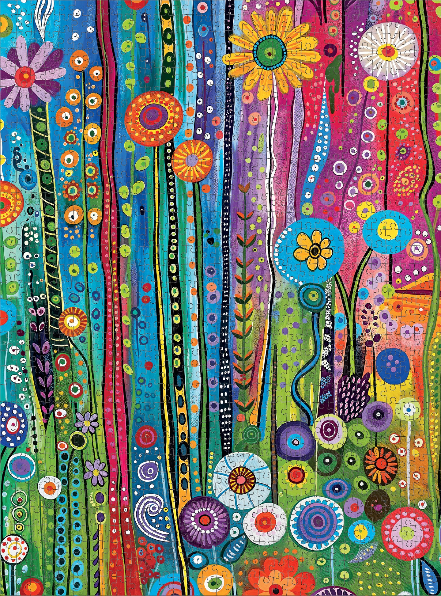Daisy Streets and Rainbow Skies - 1000 Piece Jigsaw Puzzle