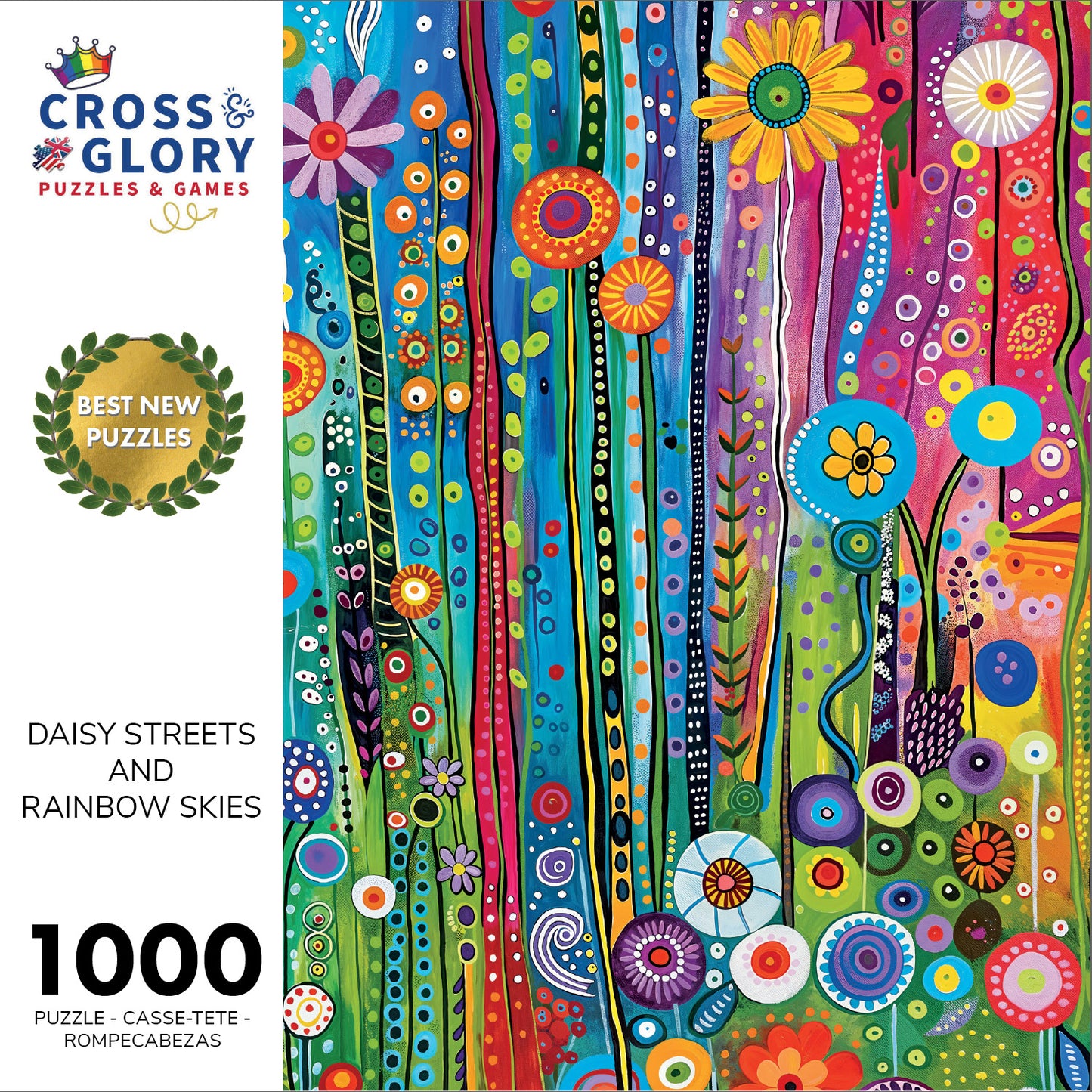 Daisy Streets and Rainbow Skies - 1000 Piece Jigsaw Puzzle