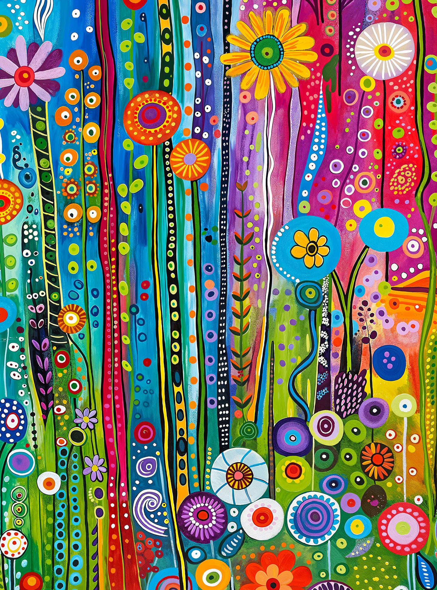 Daisy Streets and Rainbow Skies - 1000 Piece Jigsaw Puzzle