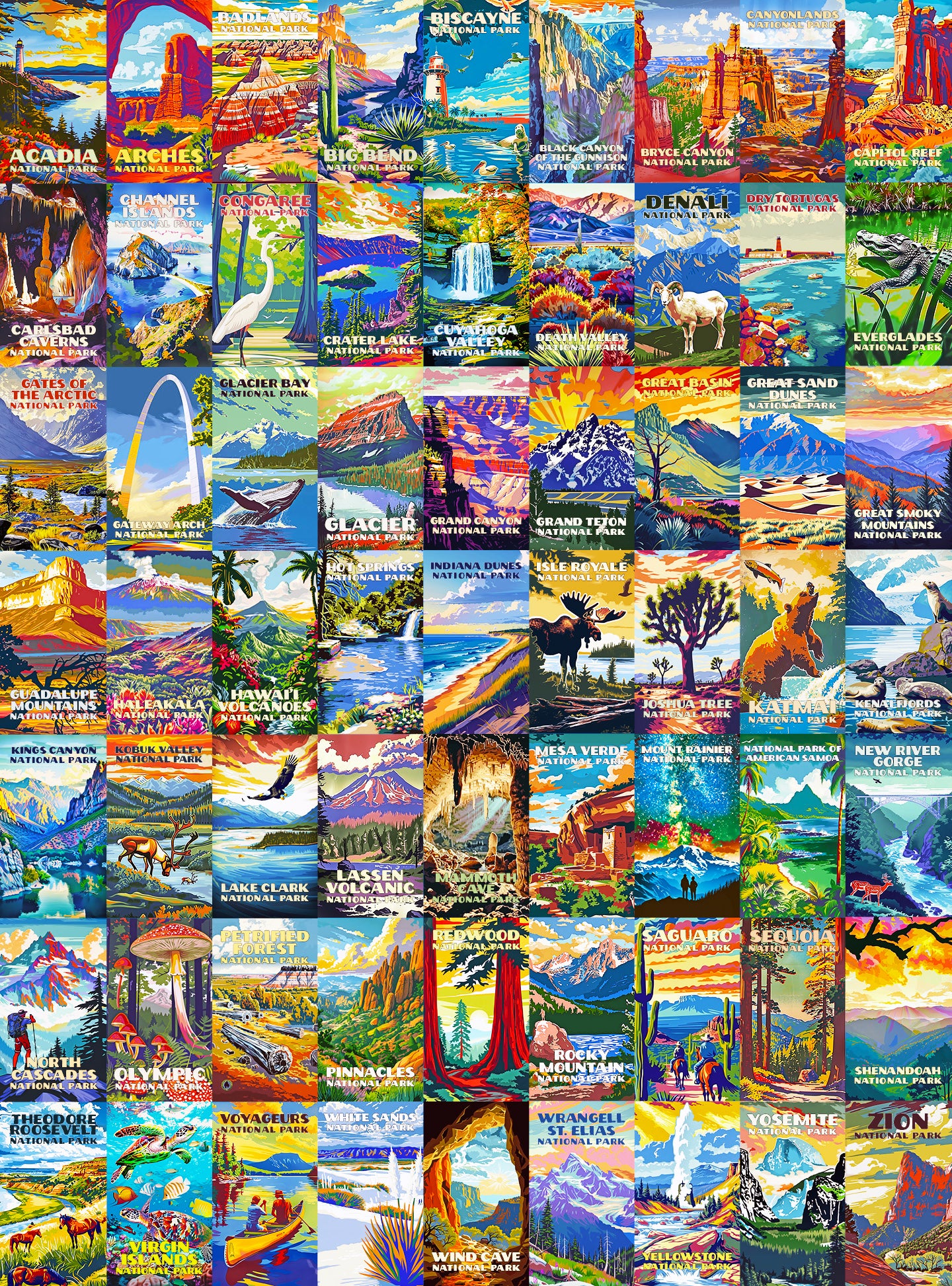 Grand Tour of America's National Parks - 1000 Piece Jigsaw Puzzle
