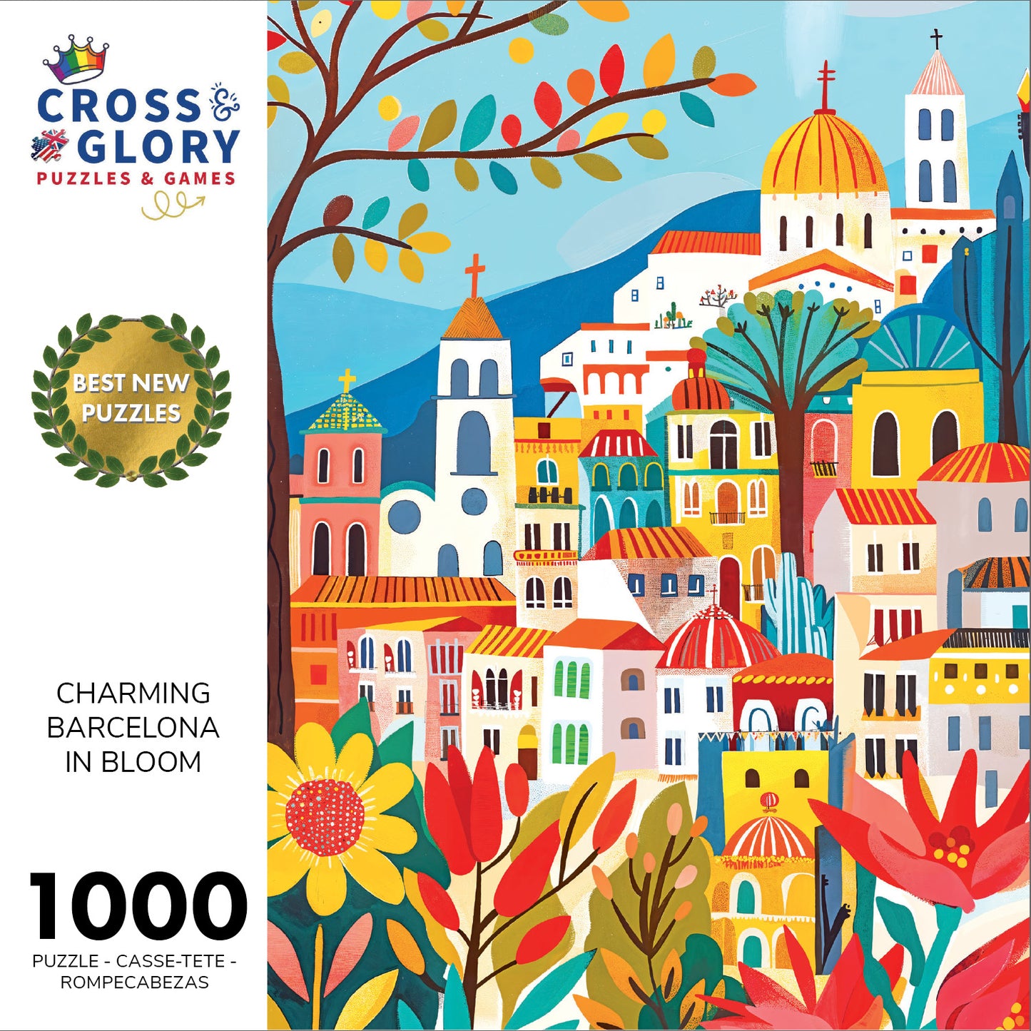 Charming Barcelona in Bloom - 1000 Piece Jigsaw Puzzle