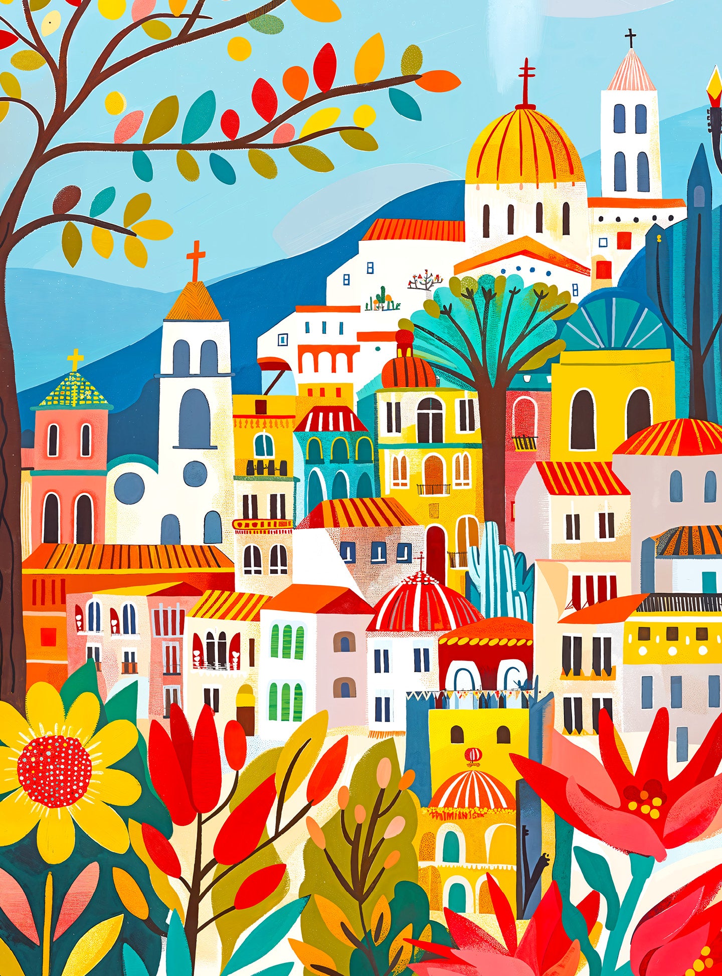 Charming Barcelona in Bloom - 1000 Piece Jigsaw Puzzle