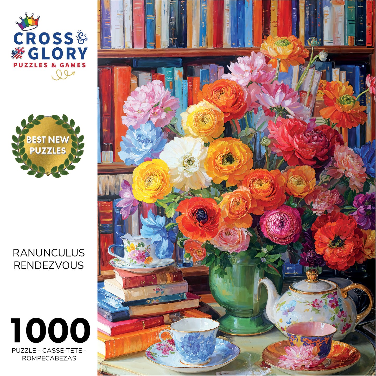 Ranunculus Rendezvous - 1000 Piece Jigsaw Puzzle