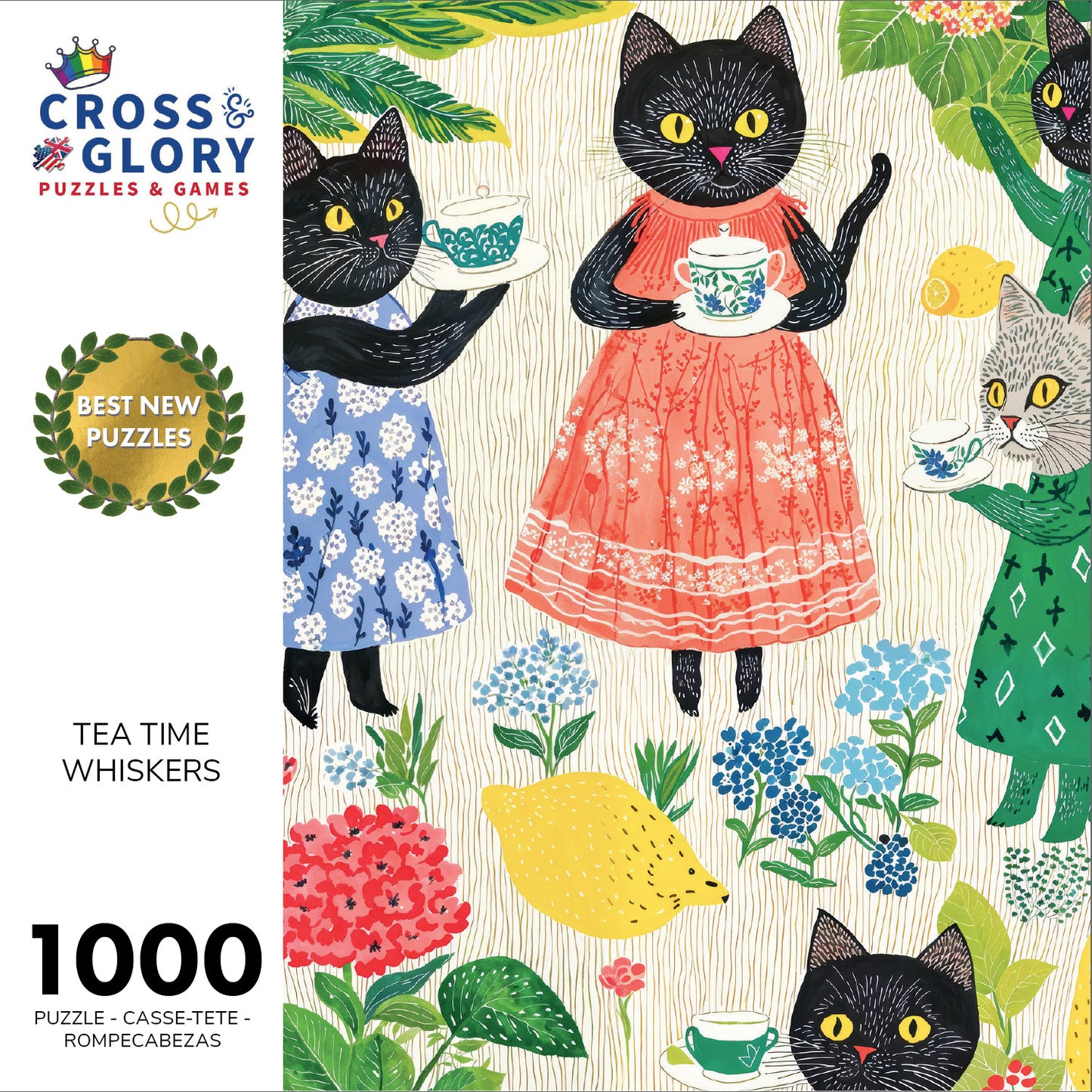 Tea Time Whiskers - 1000 Piece Jigsaw Puzzle