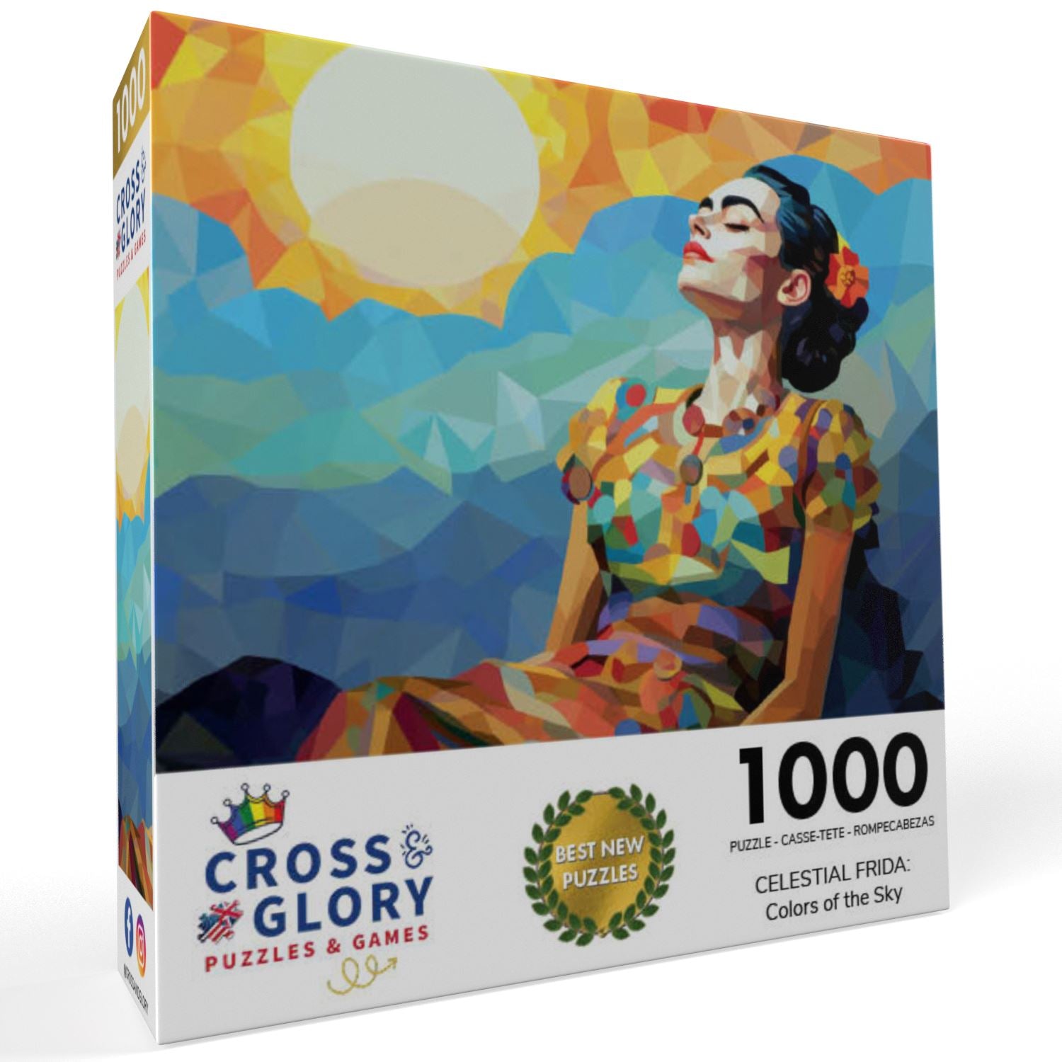 Celestial Frida: Colors of The Sky - 1000 Piece Jigsaw Puzzle Jigsaw Puzzles Cross & Glory