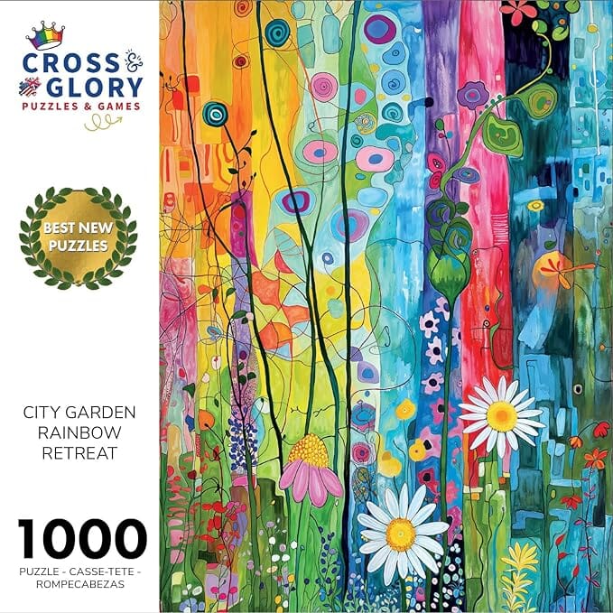 City Garden Rainbow Retreat - 1000 Piece Jigsaw Puzzle Jigsaw Puzzles Cross & Glory