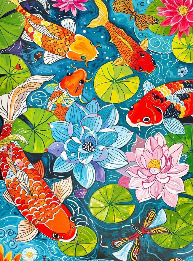 Dragonfly Dreams: Koi & Lilies Adventure - 1000 Piece Jigsaw Puzzle Jigsaw Puzzles Cross & Glory