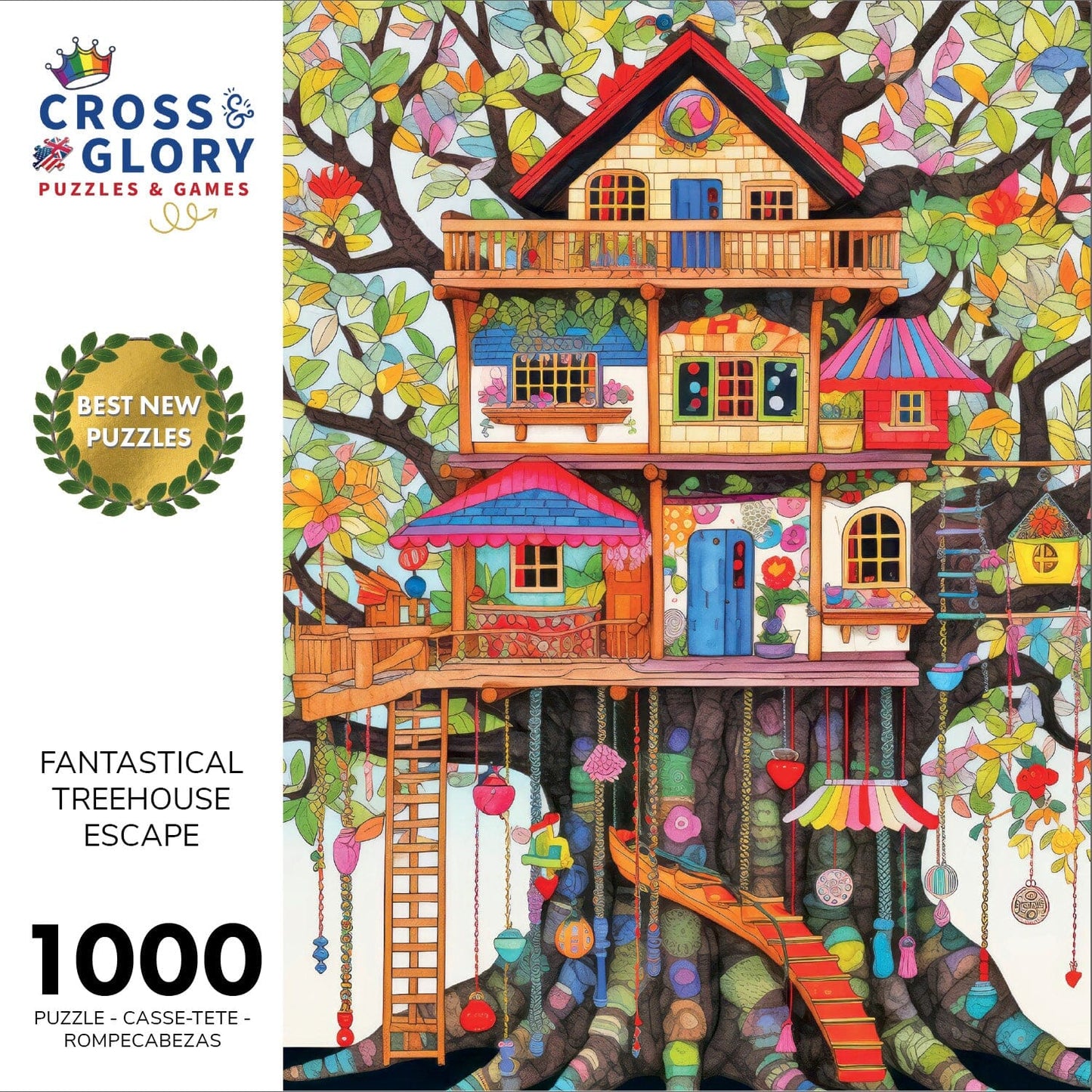 Fantastical Treehouse Escape - 1000 Piece Jigsaw Puzzle Jigsaw Puzzles Cross & Glory
