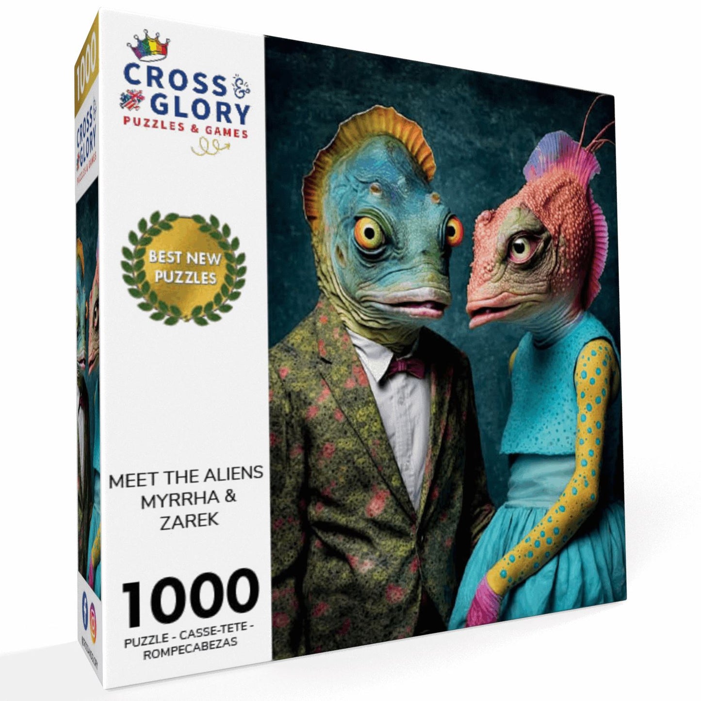 Meet the Aliens: Myrrha and Zarek - 1000 Piece Jigsaw Puzzle Jigsaw Puzzles Cross & Glory