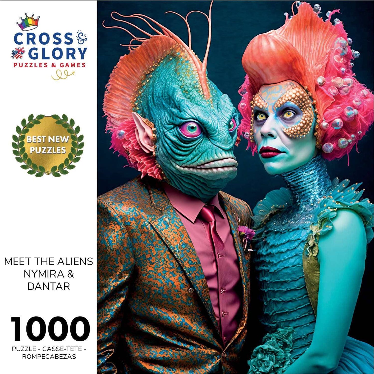 Meet the Aliens: Nymira and Dantar - 1000 Piece Jigsaw Puzzle Jigsaw Puzzles Cross & Glory