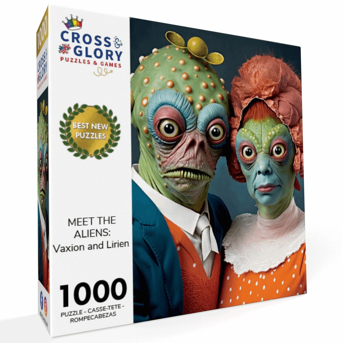 Meet The Aliens: Vaxion and Lirien - 1000 Piece Jigsaw Puzzle Jigsaw Puzzles Cross & Glory
