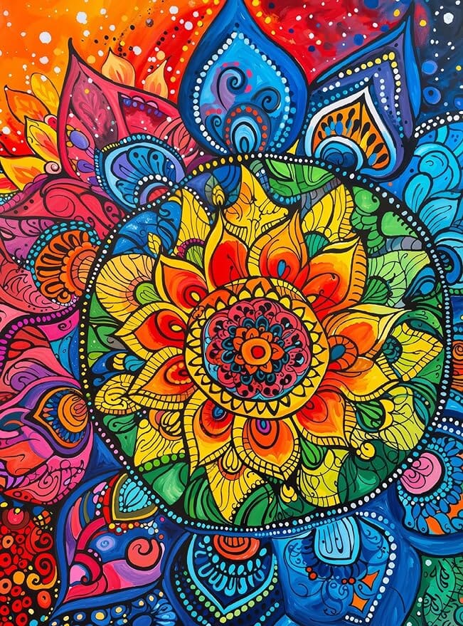 Rainbow Mandala Mirage - 1000 Piece Jigsaw Puzzle Jigsaw Puzzles Cross & Glory