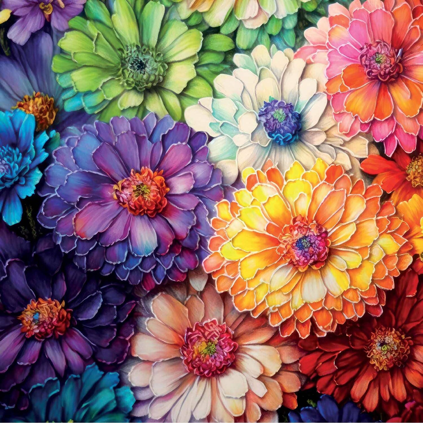 Rainbow of Flowers - 1000 Piece Jigsaw Puzzle Jigsaw Puzzles Cross & Glory