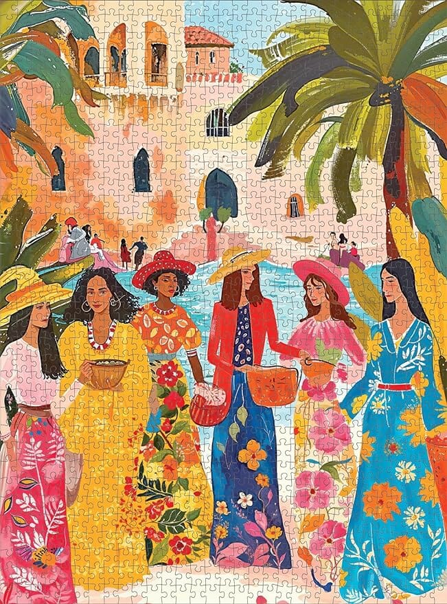 Saharan Sun: Fashion Under The Palms - 1000 Piece Jigsaw Puzzle Jigsaw Puzzles Cross & Glory