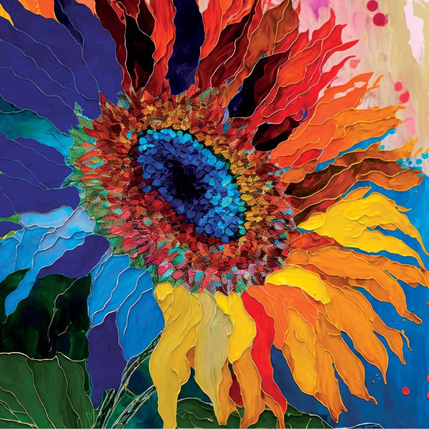 Sunflower Kaleidoscope - 1000 Piece Jigsaw Puzzle Jigsaw Puzzles Cross & Glory