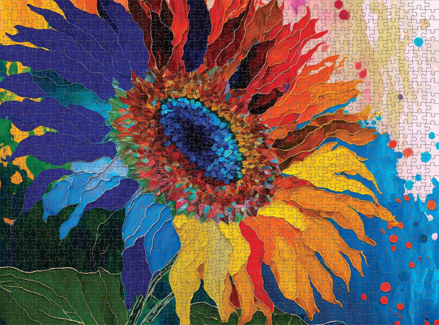 Sunflower Kaleidoscope - 1000 Piece Jigsaw Puzzle Jigsaw Puzzles Cross & Glory