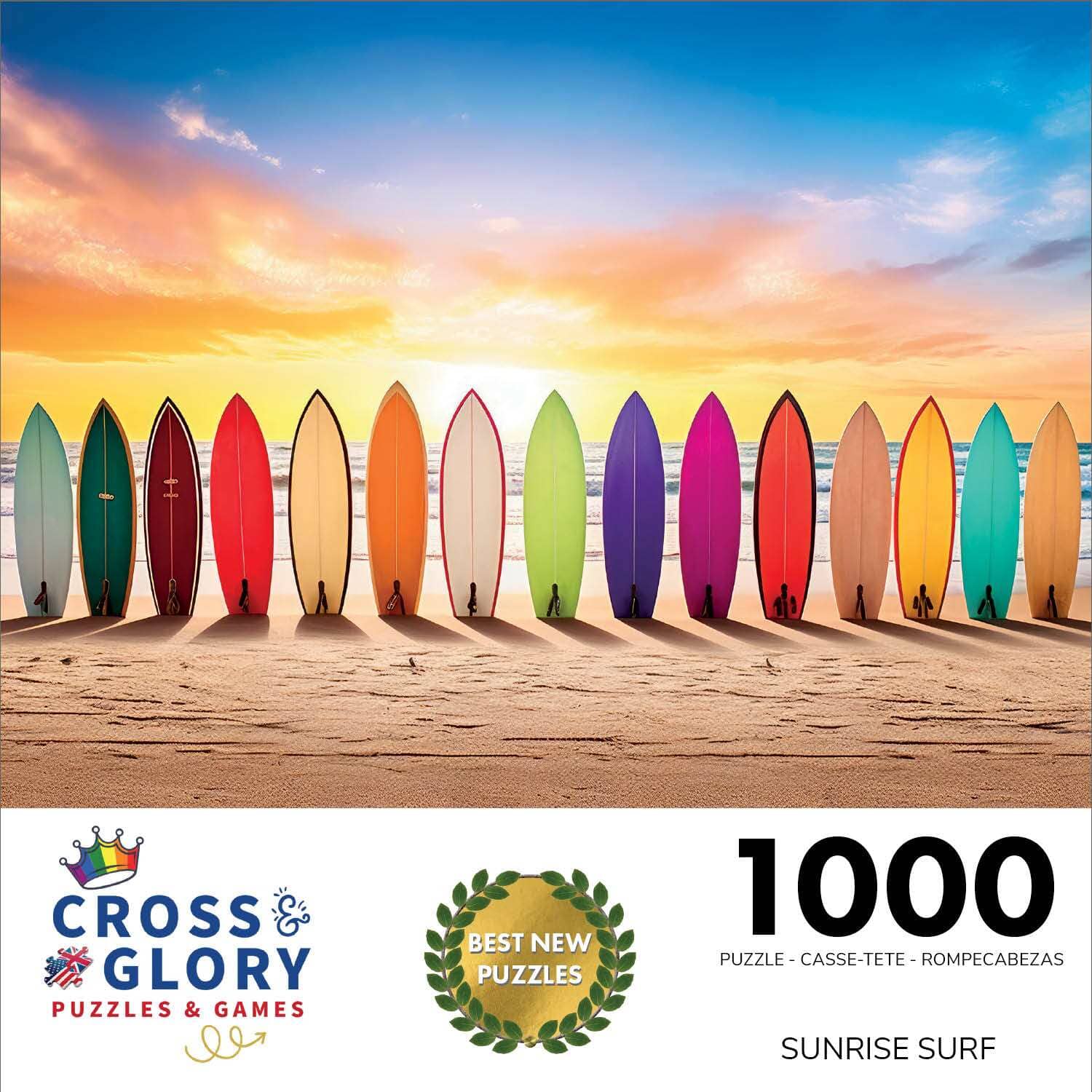 Sunrise Surf - 1000 Piece Jigsaw Puzzle Jigsaw Puzzles Cross & Glory