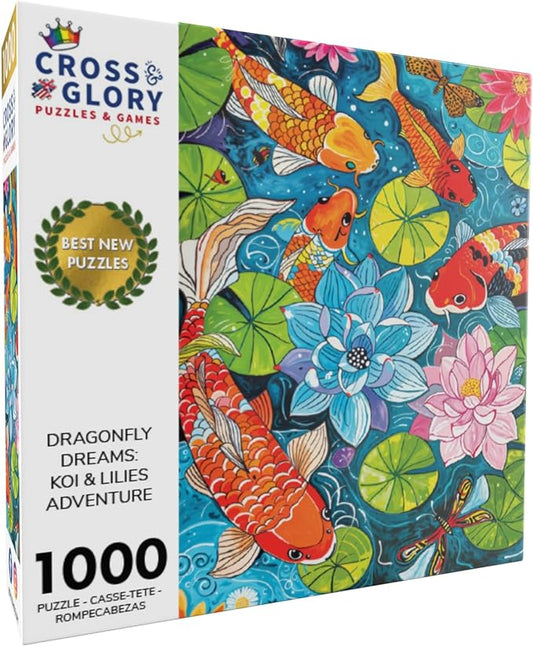 Dragonfly Dreams: Koi & Lilies Adventure - 1000 Piece Jigsaw Puzzle