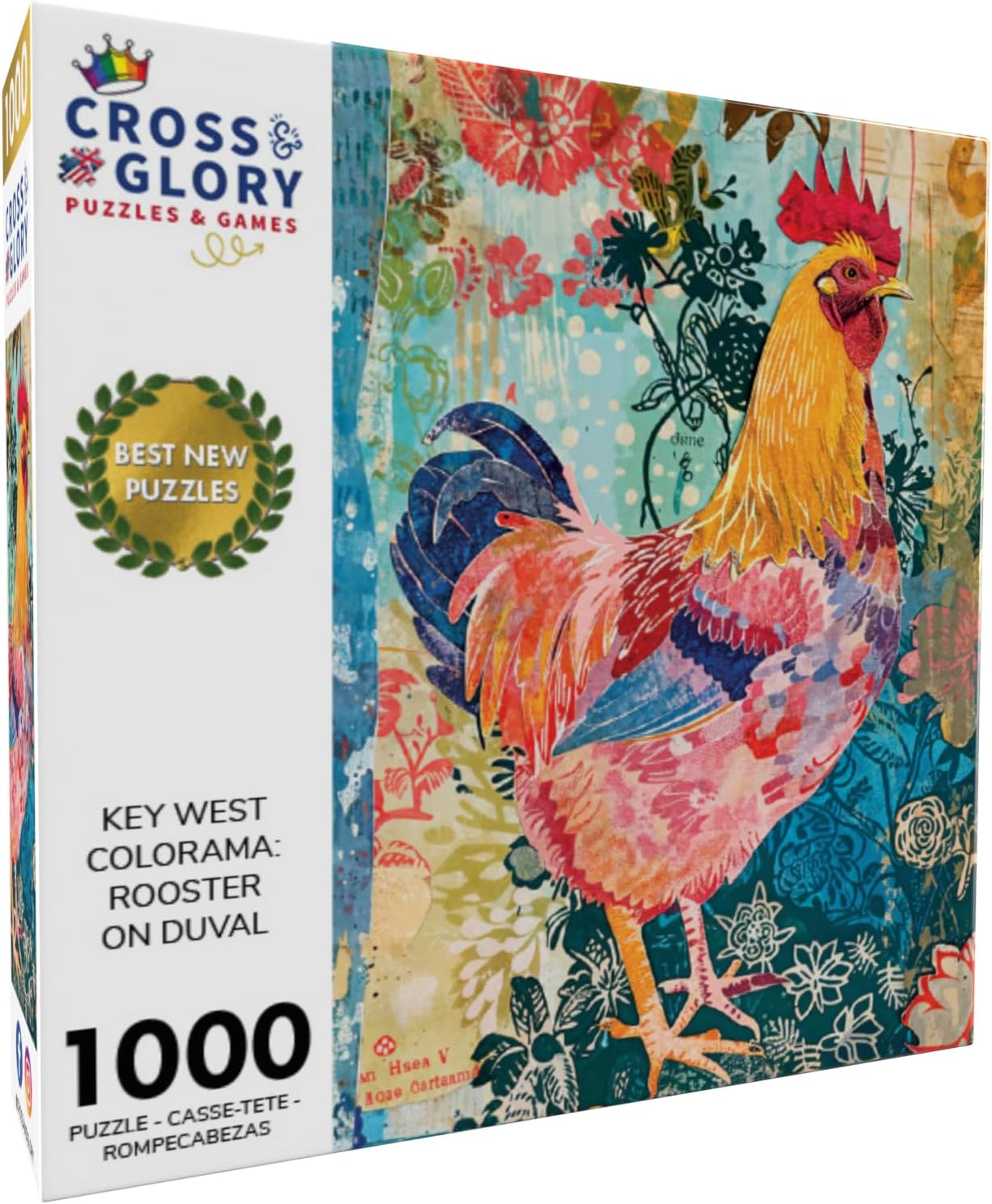 Key West Colorama: Rooster on Duval - 1000 Piece Jigsaw Puzzle