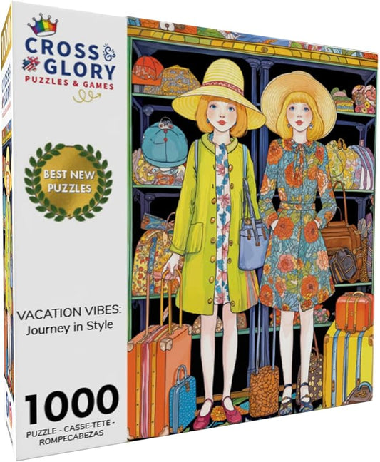 Cross & Glory - Vacation Vibes: Journey in Style - 1000 Piece Jigsaw Puzzle for Adults | Travel-Themed Puzzle | Perfect for Puzzle Enthusiasts and Travel Lovers