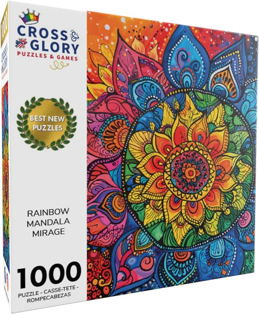 Rainbow Mandala Mirage - 1000 Piece Jigsaw Puzzle