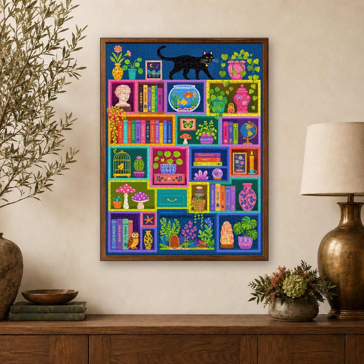 Cat Puzzle – The Midnight Book Nook – 1000 Piece Jigsaw Puzzle