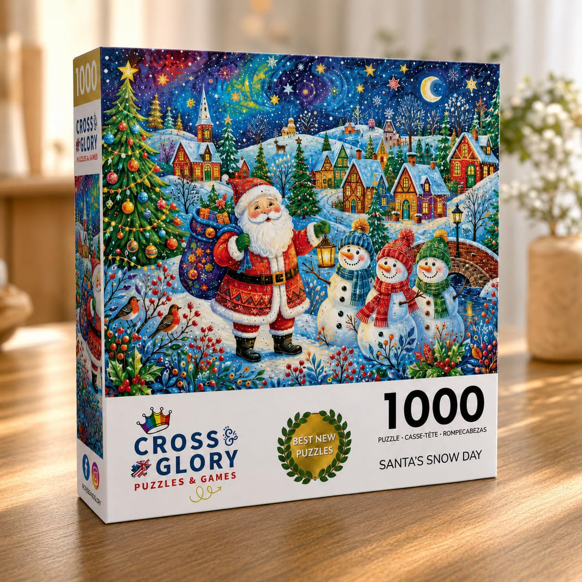 Christmas Puzzle – Santa's Snow Day – 1000 Piece Jigsaw Puzzle