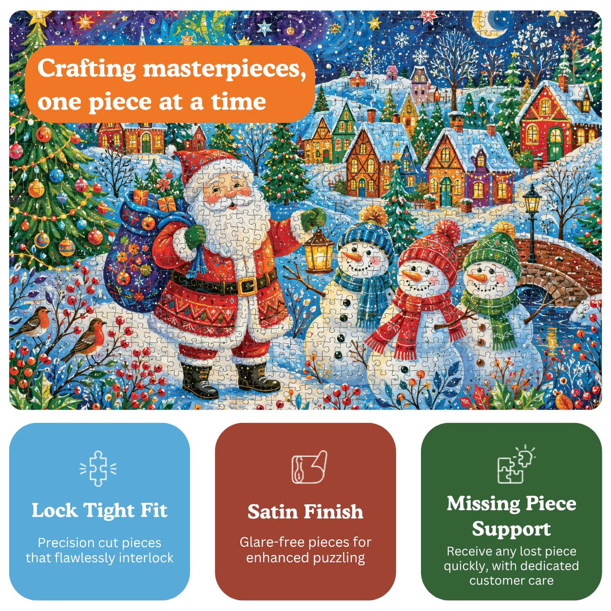 Christmas Puzzle – Santa's Snow Day – 1000 Piece Jigsaw Puzzle