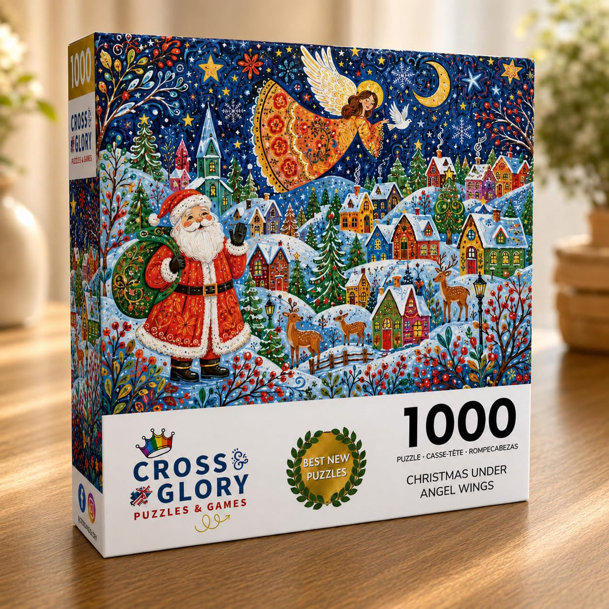 Christmas Puzzle – Christmas Under Angel Wings – 1000 Piece Jigsaw Puzzle