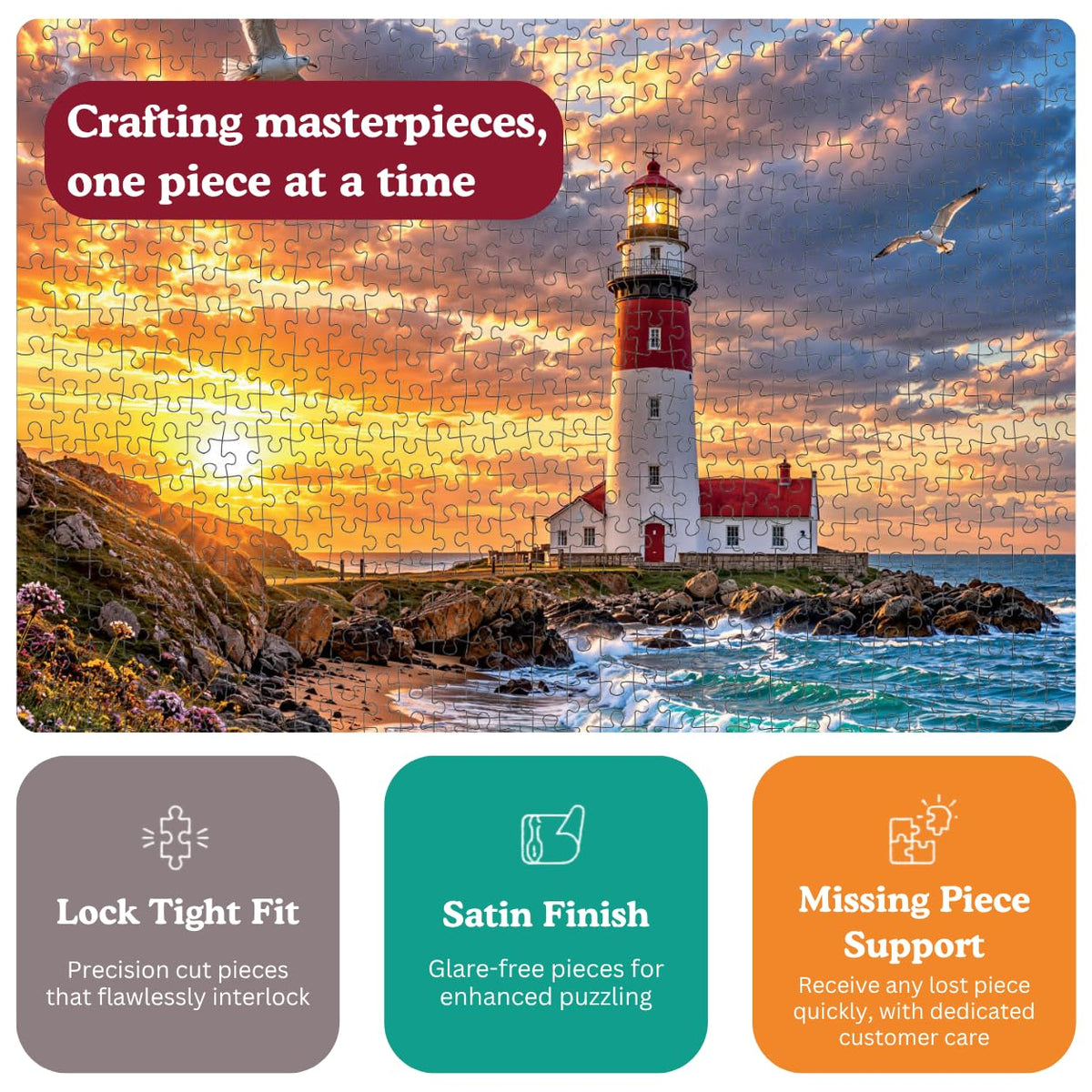 Coastal Puzzle – Evening at Beacon Point – 1000 Piece Jigsaw Puzzle