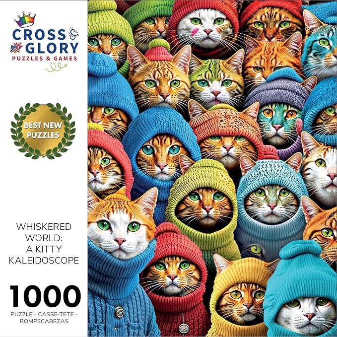 Whiskered World: A Kitty Kaleidoscope - 1000 Piece Jigsaw Puzzle