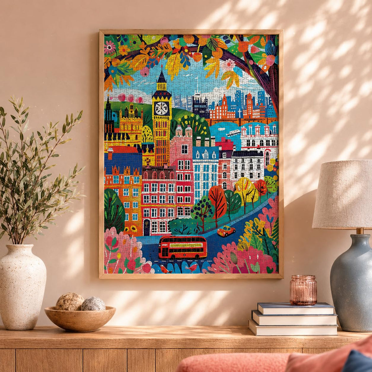 City Puzzle – A Colourful Day in London – 1000 Piece Jigsaw Puzzle