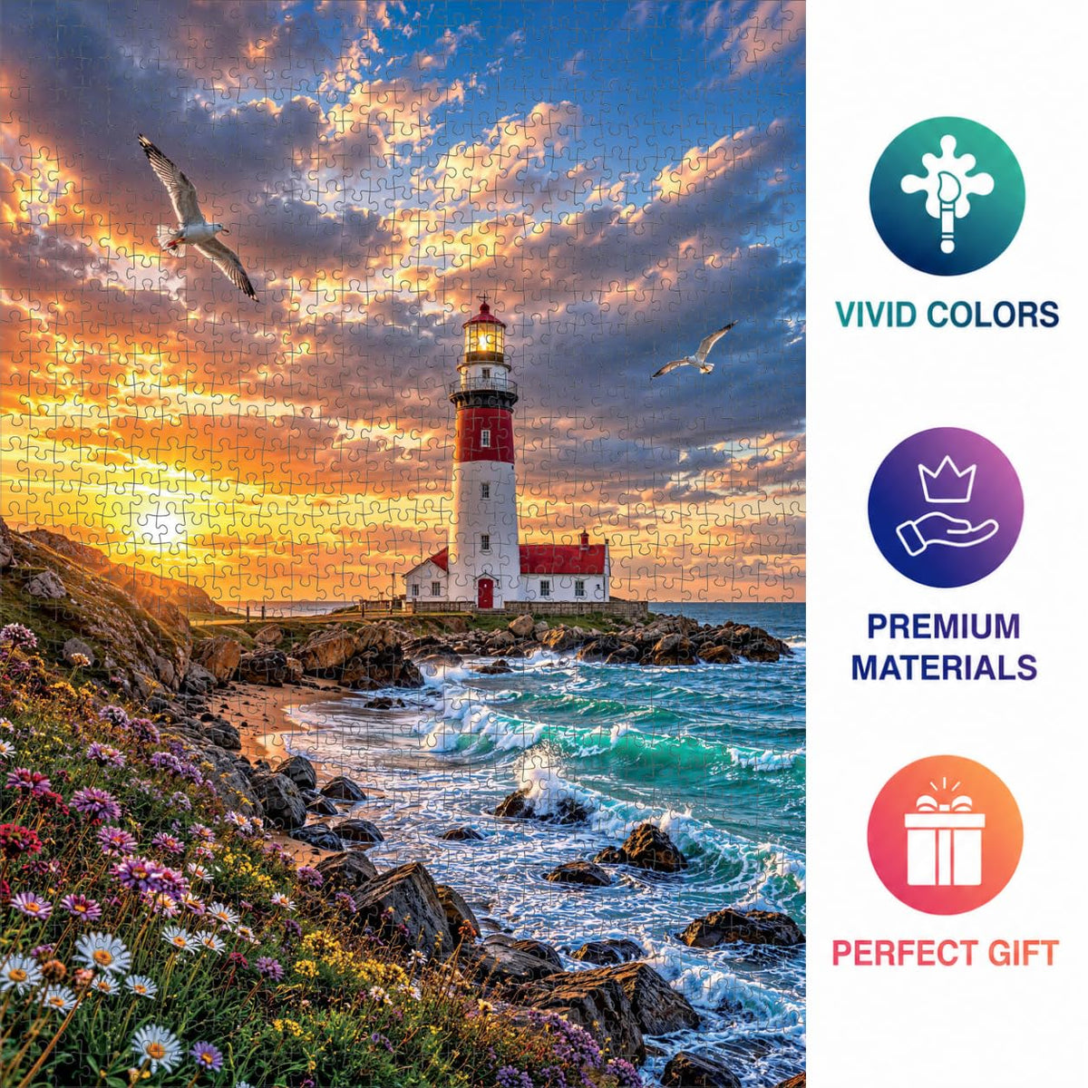 Coastal Puzzle – Evening at Beacon Point – 1000 Piece Jigsaw Puzzle