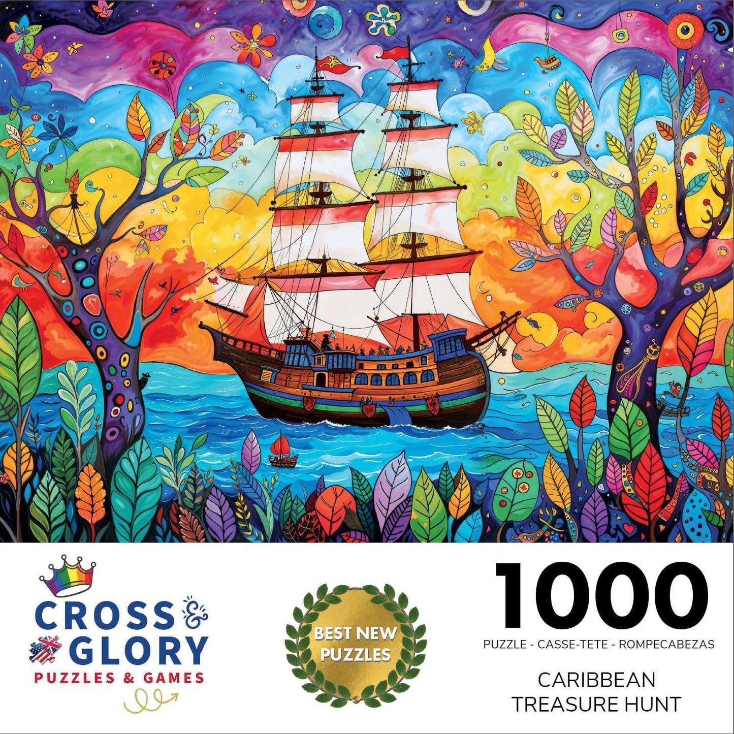 Art Puzzle – Caribbean Treasure Hunt – 1000 Piece Jigsaw Puzzle