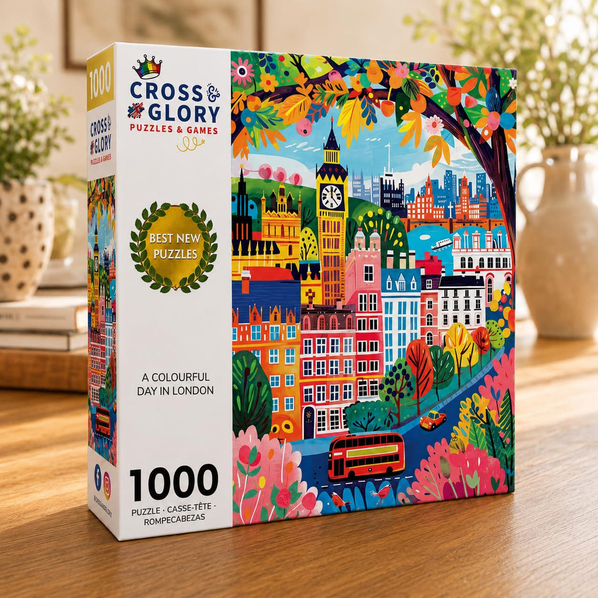 City Puzzle – A Colourful Day in London – 1000 Piece Jigsaw Puzzle