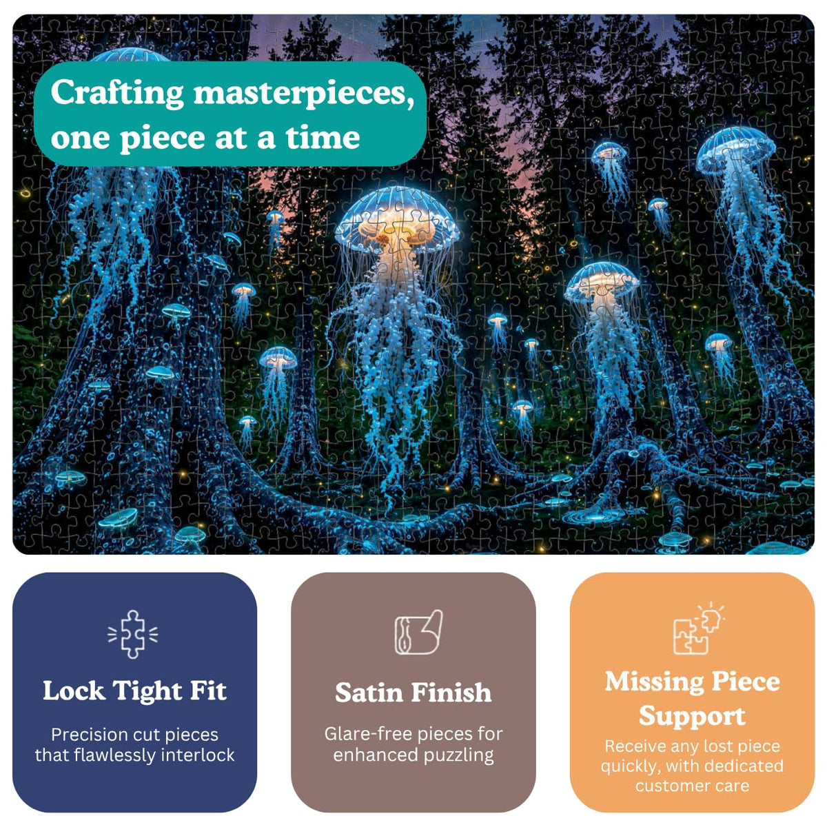 Alien Puzzle – The Glowkeepers – 1000 Piece Jigsaw Puzzle
