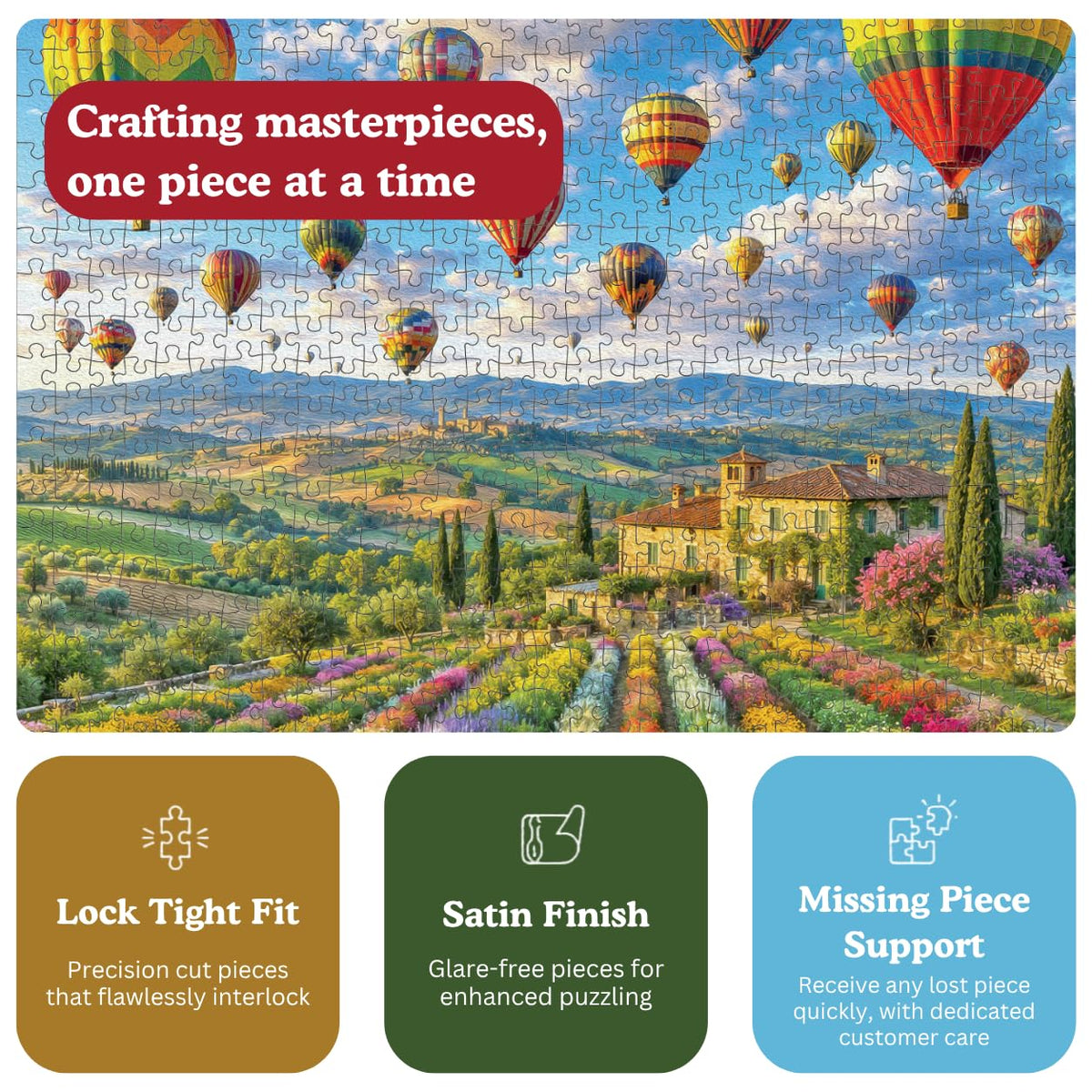 Travel Puzzle – The Colours of Tuscany – 1000 Piece Jigsaw Puzzle