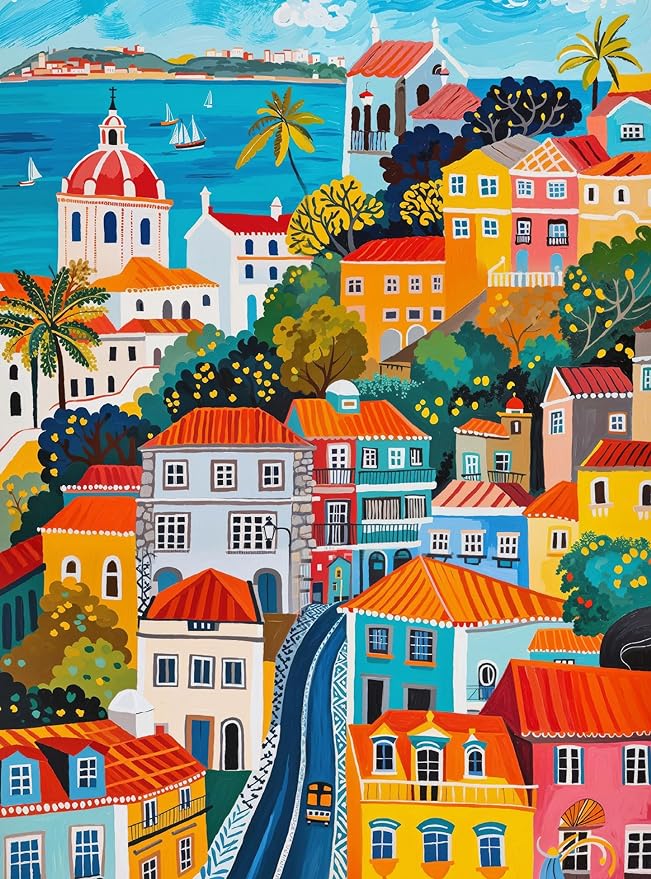 Vibrant Vistas of Lisbon - 1000 Piece Jigsaw Puzzle