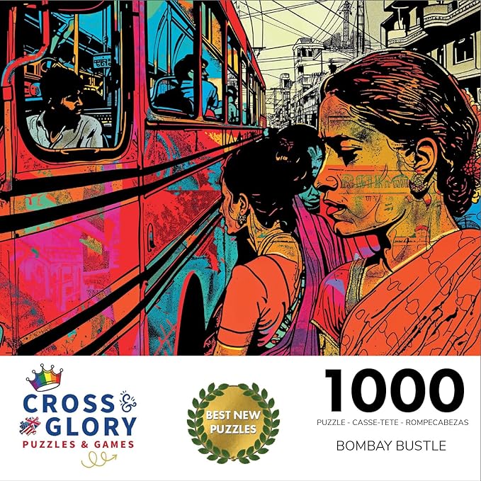 Bombay Bustle: Vibrant Mumbai City Life - 1000 Piece Jigsaw Puzzle