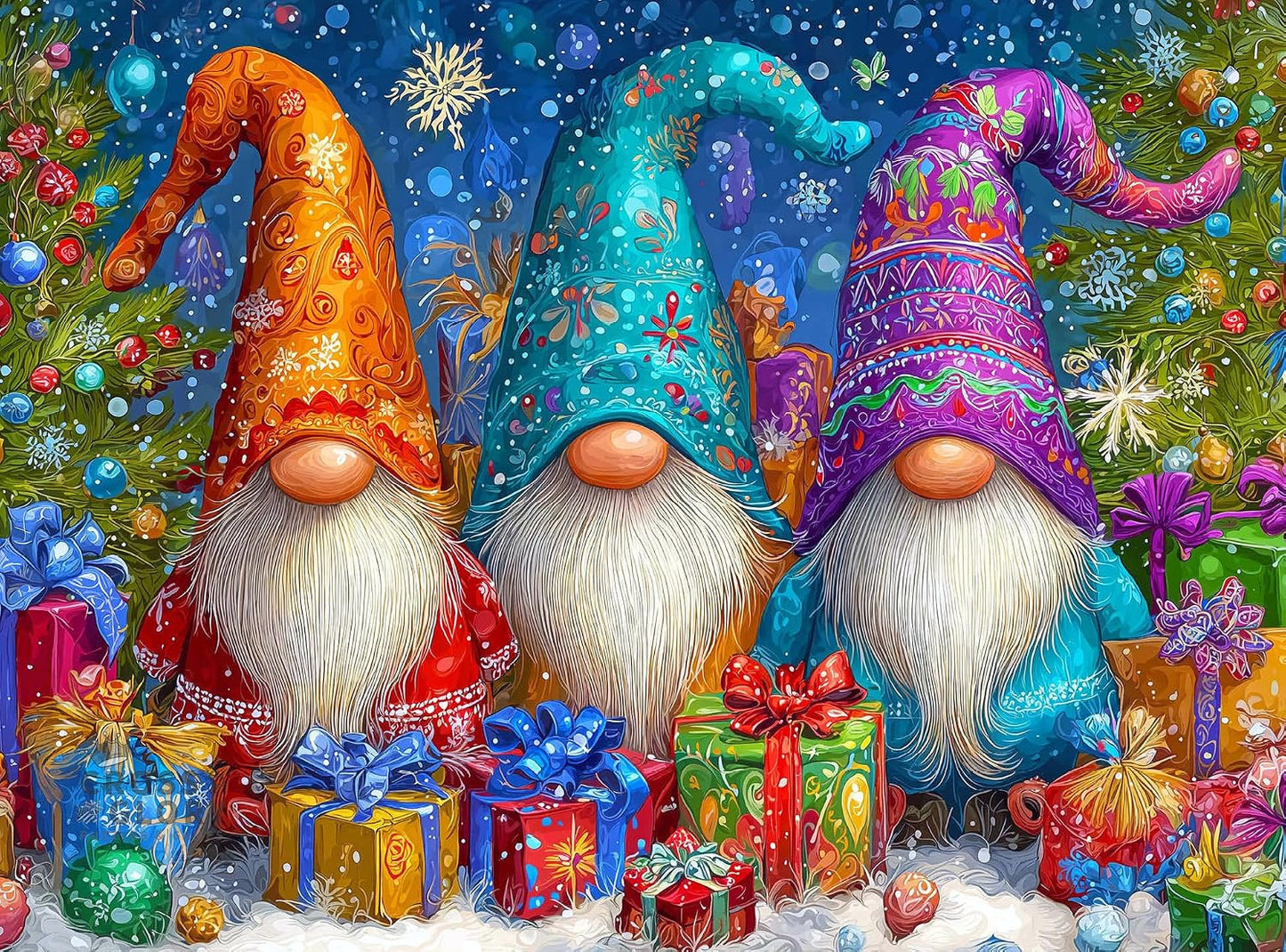 Christmas Puzzle – The Merry Midnight Gnomes – 1000 Piece Jigsaw Puzzle