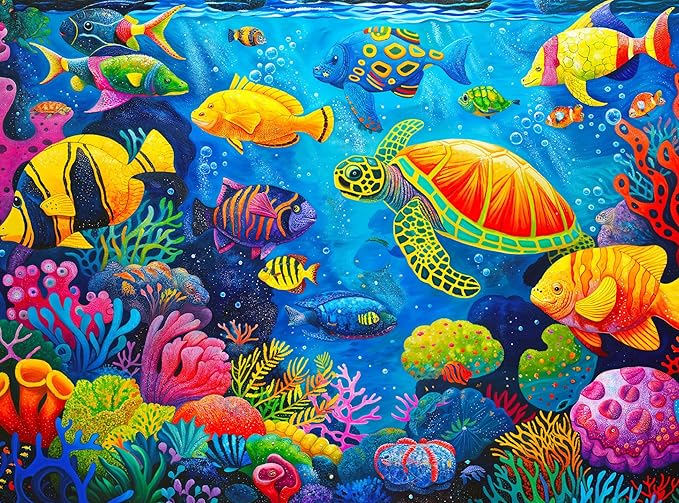 Cross & Glory - Underwater Paradise - 1000 Piece Jigsaw Puzzle | Puzzles for Adults 1000 Pieces | Vibrant Marine Life Puzzle | Perfect for Nature Lovers