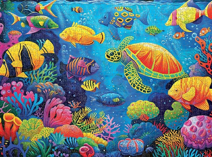 Cross & Glory - Underwater Paradise - 1000 Piece Jigsaw Puzzle | Puzzles for Adults 1000 Pieces | Vibrant Marine Life Puzzle | Perfect for Nature Lovers