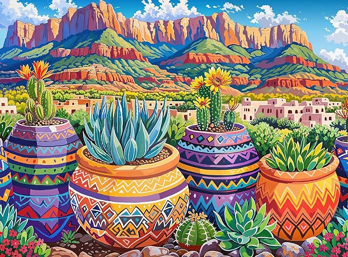 Mesa Verde Succulent Sunset - 1000 Piece Jigsaw Puzzle