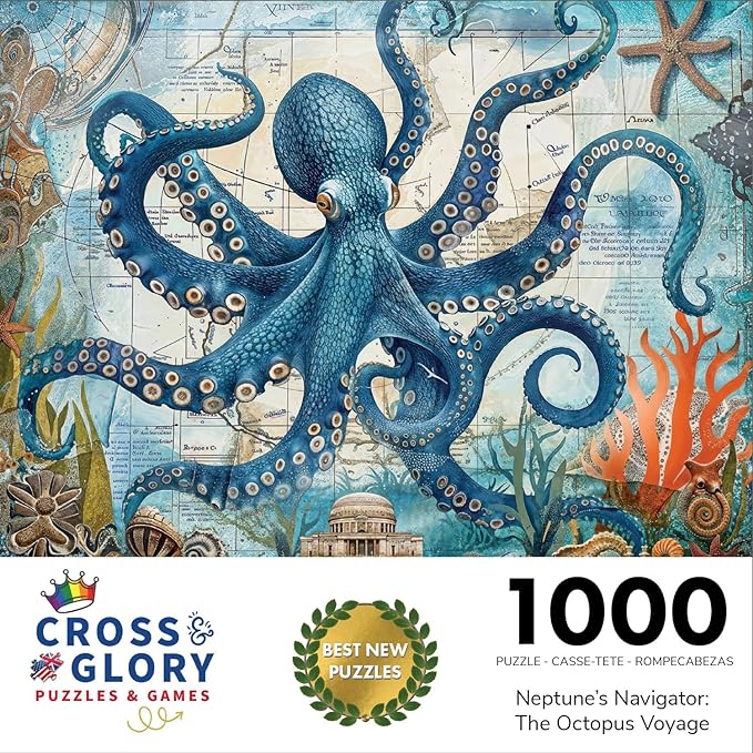 Neptune's Navigator: The Octopus Voyage - 1000 Piece Jigsaw Puzzle